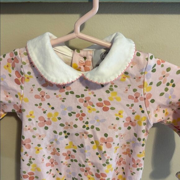 The proper peony Betty Floral Pima Girl Bubble 3 months - Picture 2 of 6